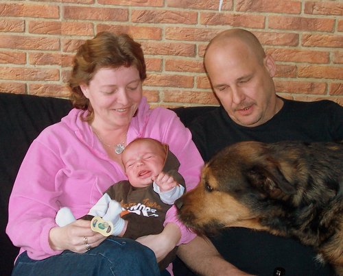 Ingrid & Hans met hun eerste kleinkind Jaimy Zeilmaker